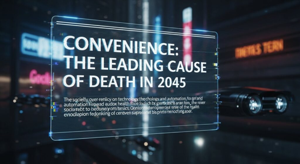 La commodité : un danger mortel pour notre avenir en 2045 ?